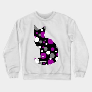 Spotted Ace Cat Silhouette Crewneck Sweatshirt